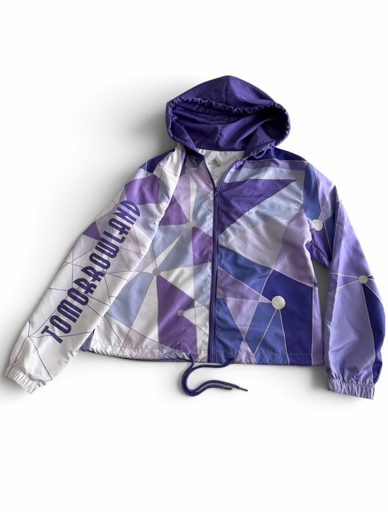 Disney Jackets & Blazers - Disney Parks Purple Wall Tomorrowland Hooded Windbreaker Jacket Sz. S